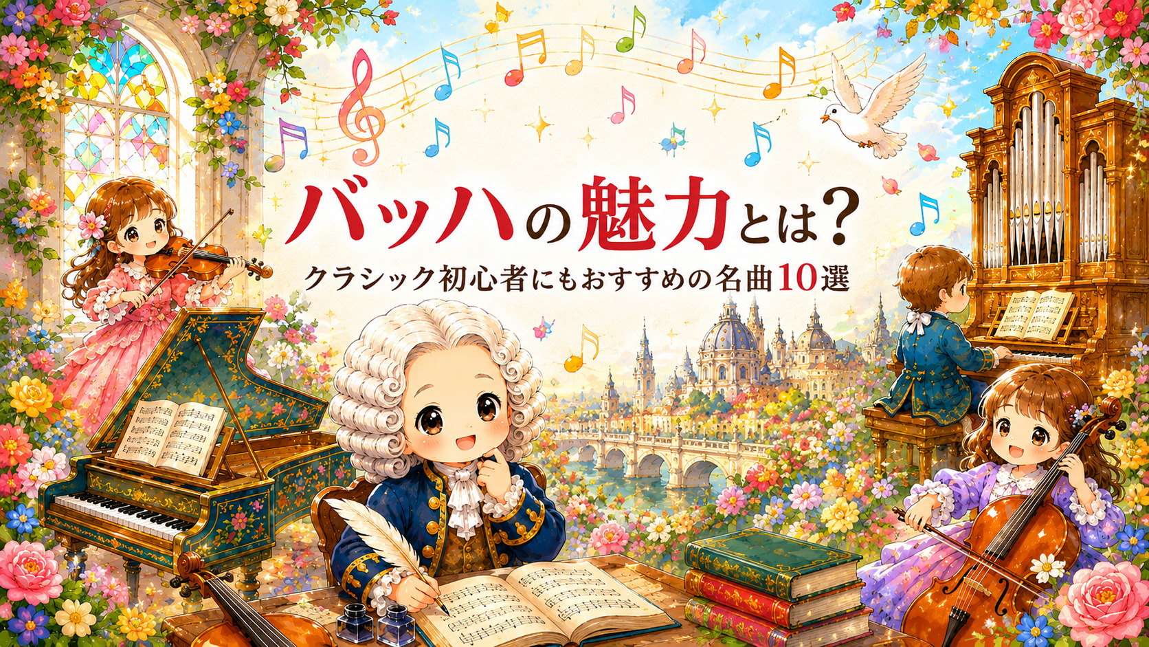 🎼バッハの魅力とは？クラシック初心者にもおすすめの名曲10選をわかりやすくご紹介！【前編】
